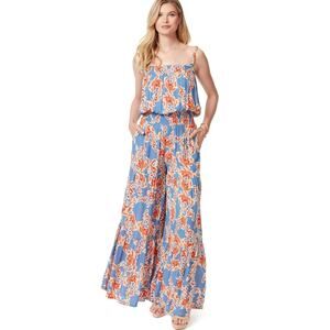 Jessica Simpson Women's Devyn Strap Smocked Jumpsuit Medium NWOT $89 retail M